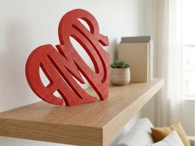 AMOR Love Sign – Romantic Shelf Decor