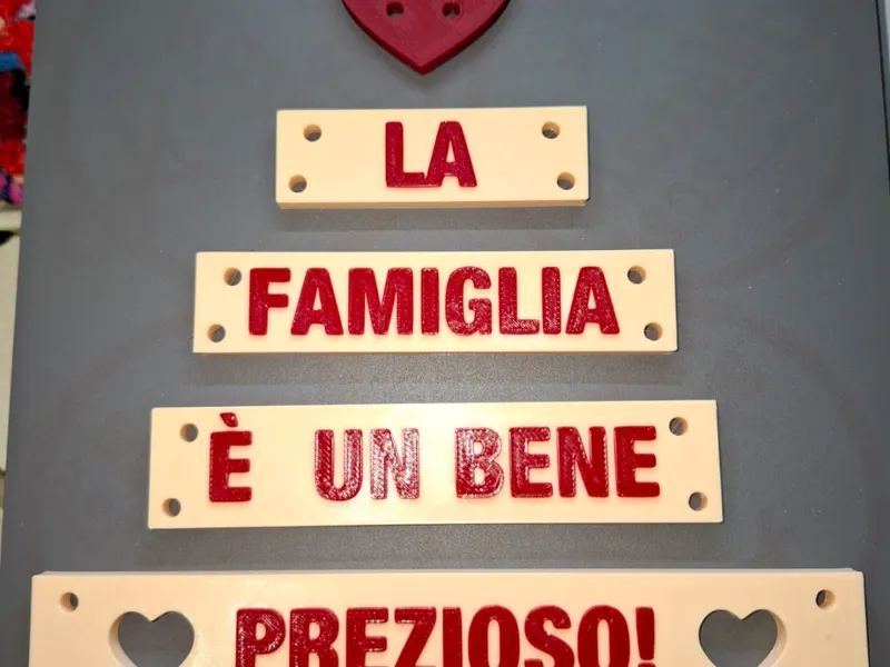 Scritta famiglia a piramide