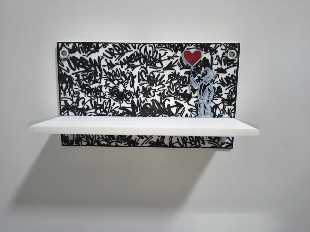 Graffiti Rack Urban Graffiti Wall Shelf – 220×130×70 mm - Free 3D Print Model ...