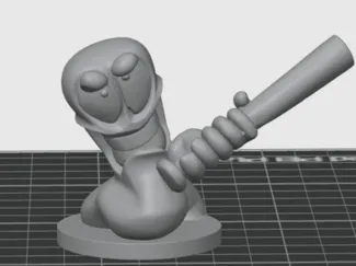 Worms Baseball Figur