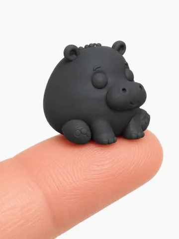 Letrero o emblema decorativo: Blob Chubby Animal Series - #92 Baby Hippo — vista de referencia 2
