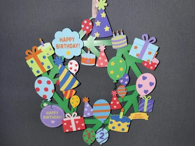 Birthday / party Expansion Set for Brick Wreath