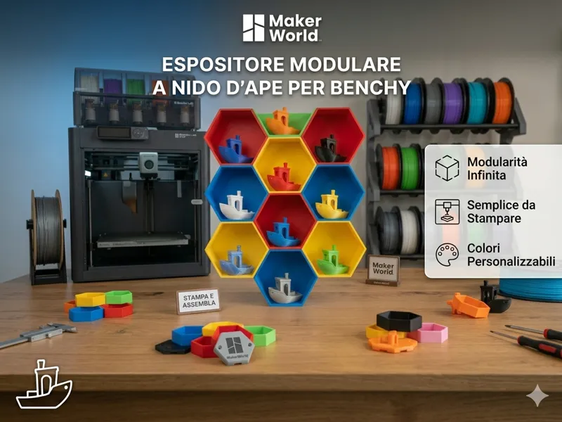 Espositore modulare da parete