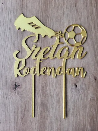 Sretan Rodendan Nogometni Topper za tortu