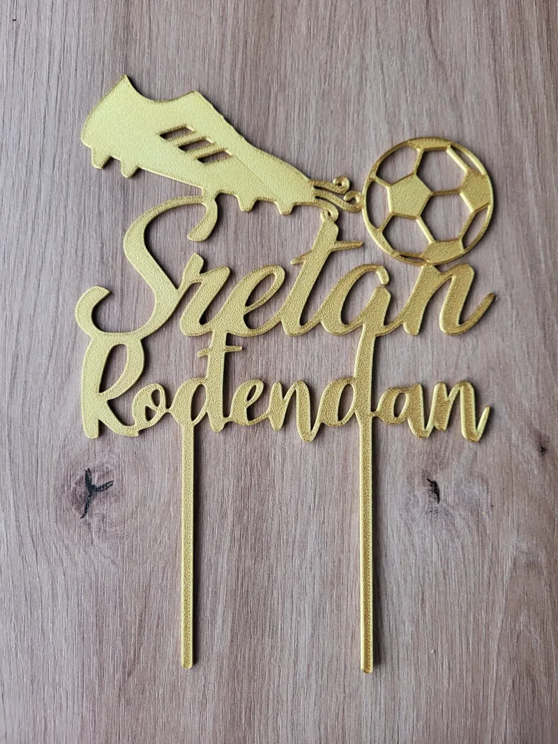 Sretan Rodendan Nogometni Topper za tortu