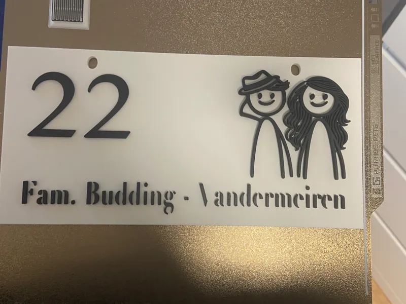 Door Nameplate (personal your nr & name)