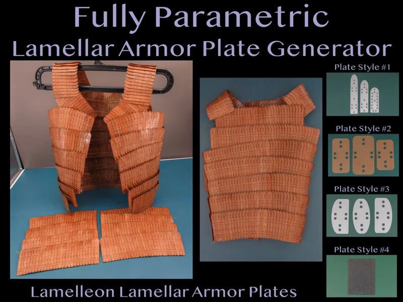 Lamelleon Parametric Lamellar Armor Plates w/ Jigs