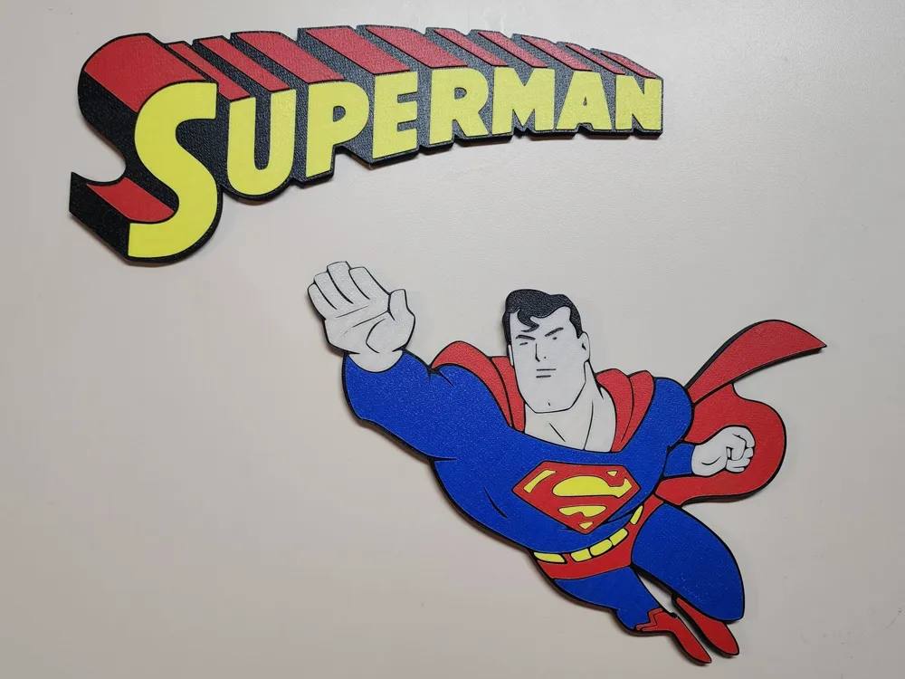 Superman Name Wall Art by briankstan MakerWorld: Download Free 3D Models