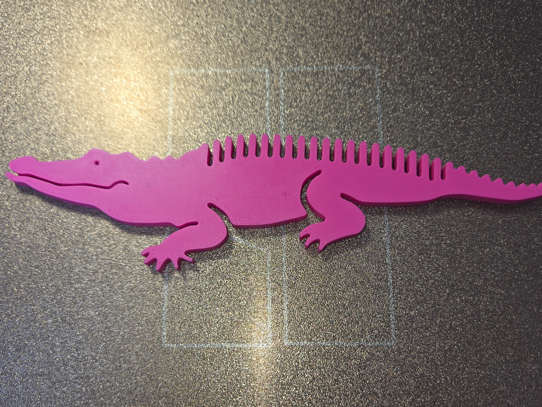 Crocodile hair comb