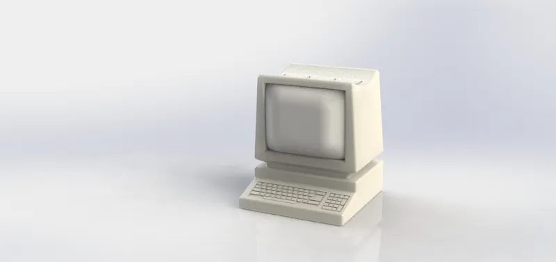 Micro SD Card Holder Retro Computer