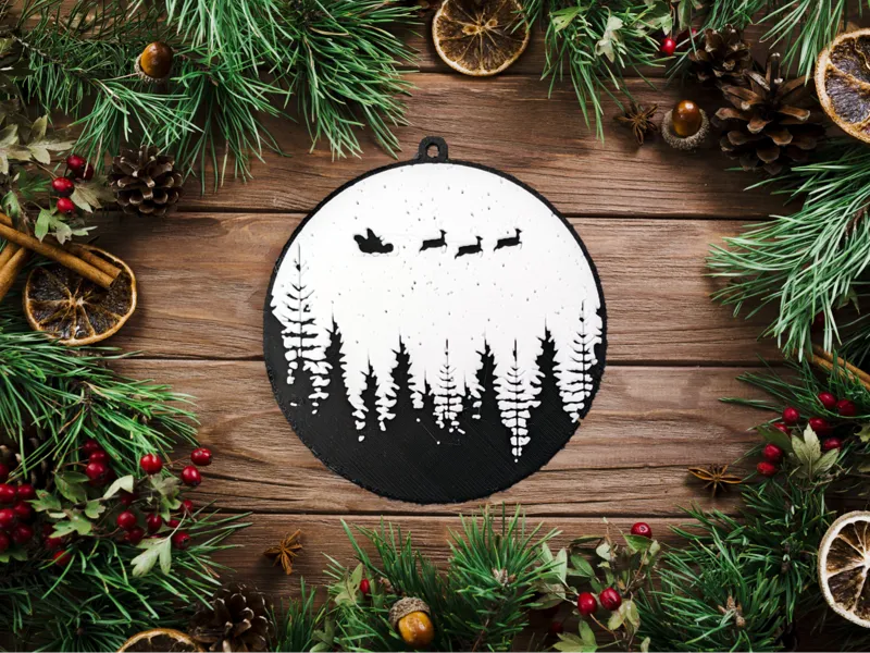 Christmas tree bauble ornament