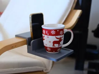 Tablet armrest tray for IKEA POÄNG / PELLO chair