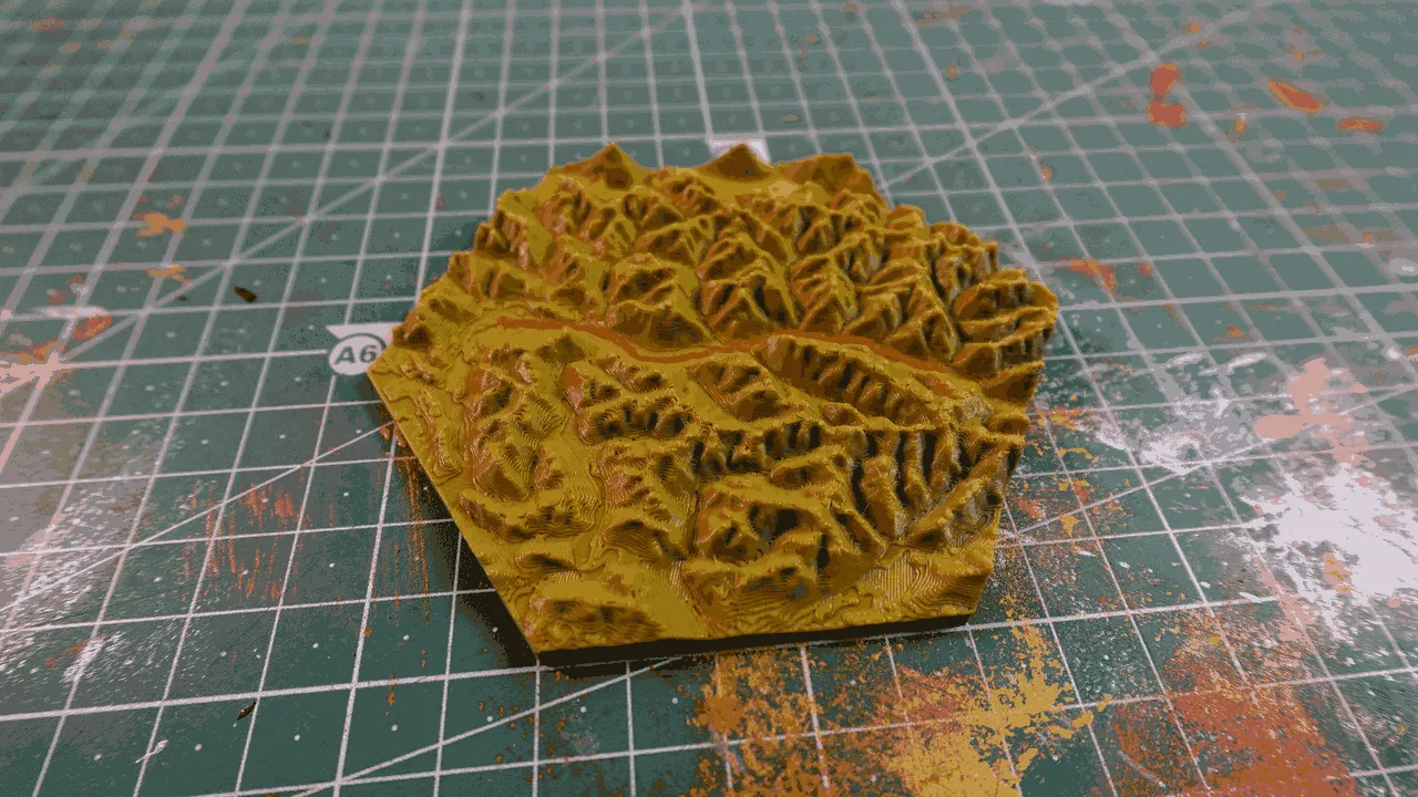Hiking and Cycling Map Generator | TrailPrint3D view 2