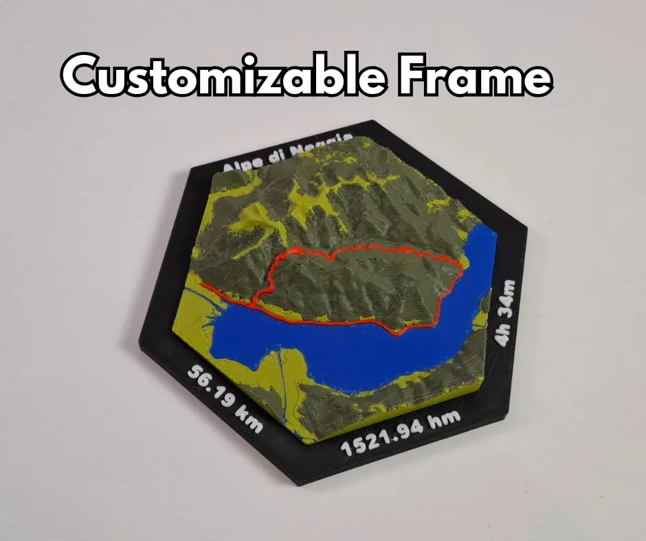 Hiking and Cycling Map Generator | TrailPrint3D view 3