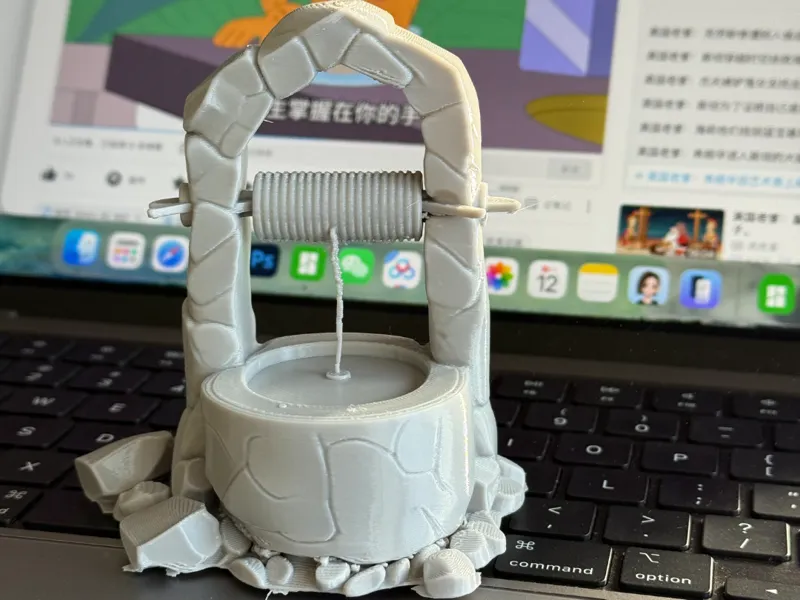 古代手摇水井模型微缩景观 鱼缸造景