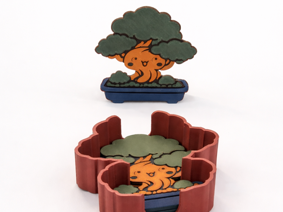 Bubbly the Bonsai – Cute Kawaii Style Coaster
