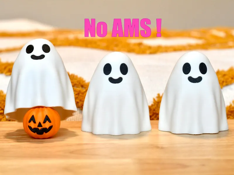 Ghost and jack o'-lantern cup and ball game