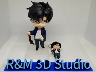 Jin-Woo (Solo Leveling) - Figure, base & keychain