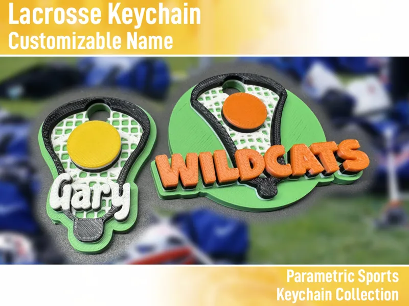 Lacrosse Keychain - Customizable Edition