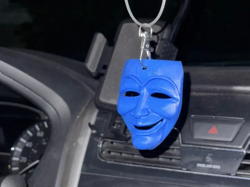 Mystic Mask Keychain & Rearview Mirror Hanger