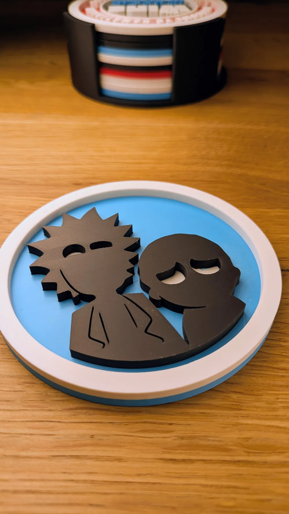 Rick and Morty coaster - Free 3D Print Model - MakerWorld