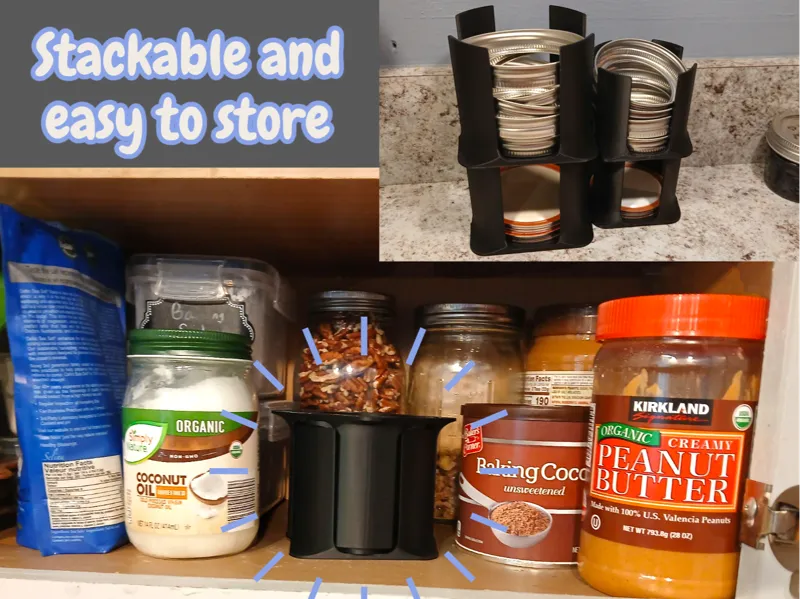 Stackable Canning Lid & Ring Holder (Wide/Reg.)