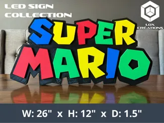 Super Mario LED Sign