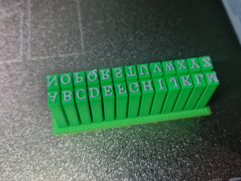 Fine Alphabet Stamps for Ceramic Work