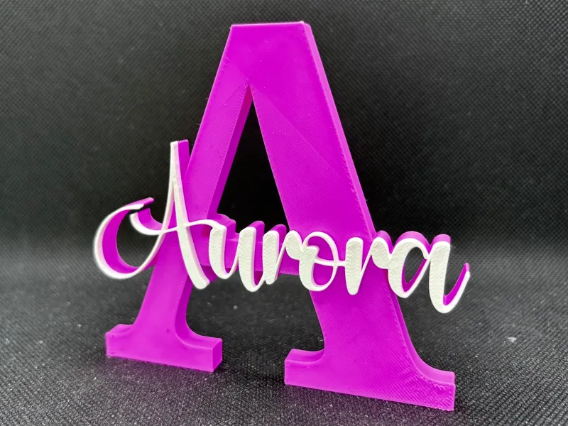 AURORA name ornament sign nametag
