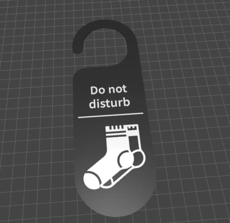 Do not disturb sign with socks