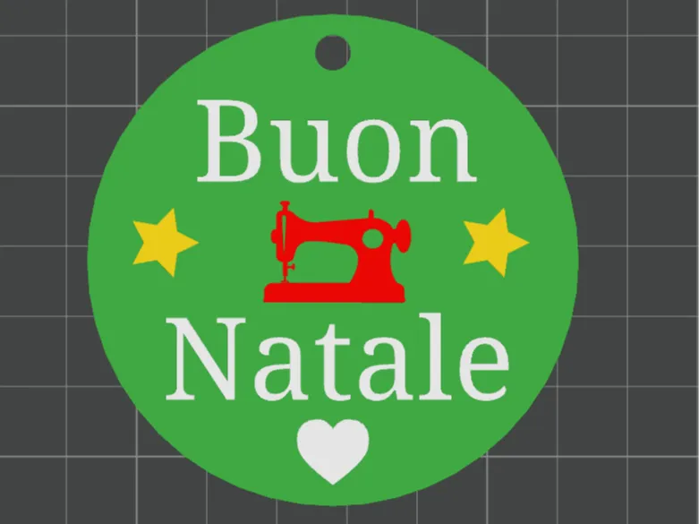 pallina natale con macchina da cucire
