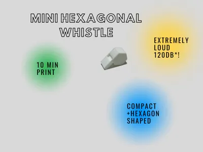 Extremely Loud Mini Hexangonal Whistle