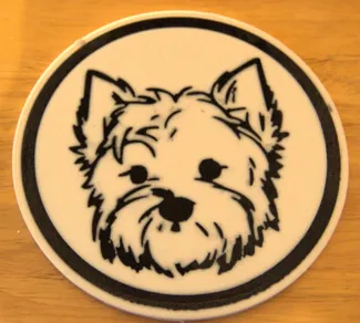 3D Printable Westie Coaster