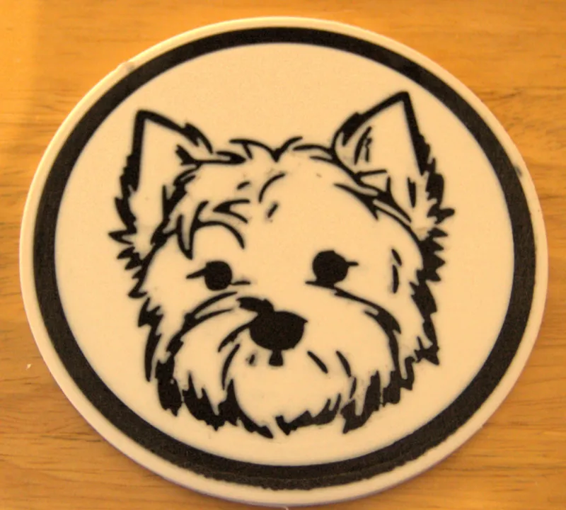 3D Printable Westie Coaster