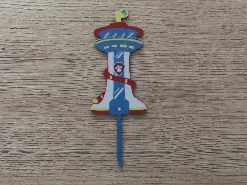 Paw Patrol tower - cake topper (4 color)