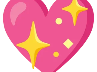 corazón con brillos