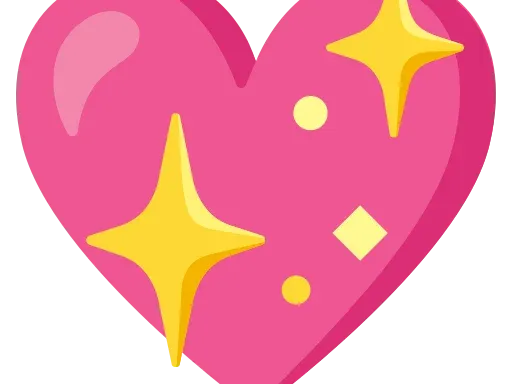 corazón con brillos