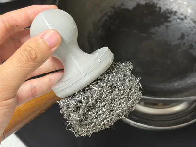 Steel wool handle