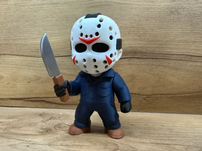 Action Figure Jason Voorhees (Sexta-Feira 13) - Colecionável 3D Chibi