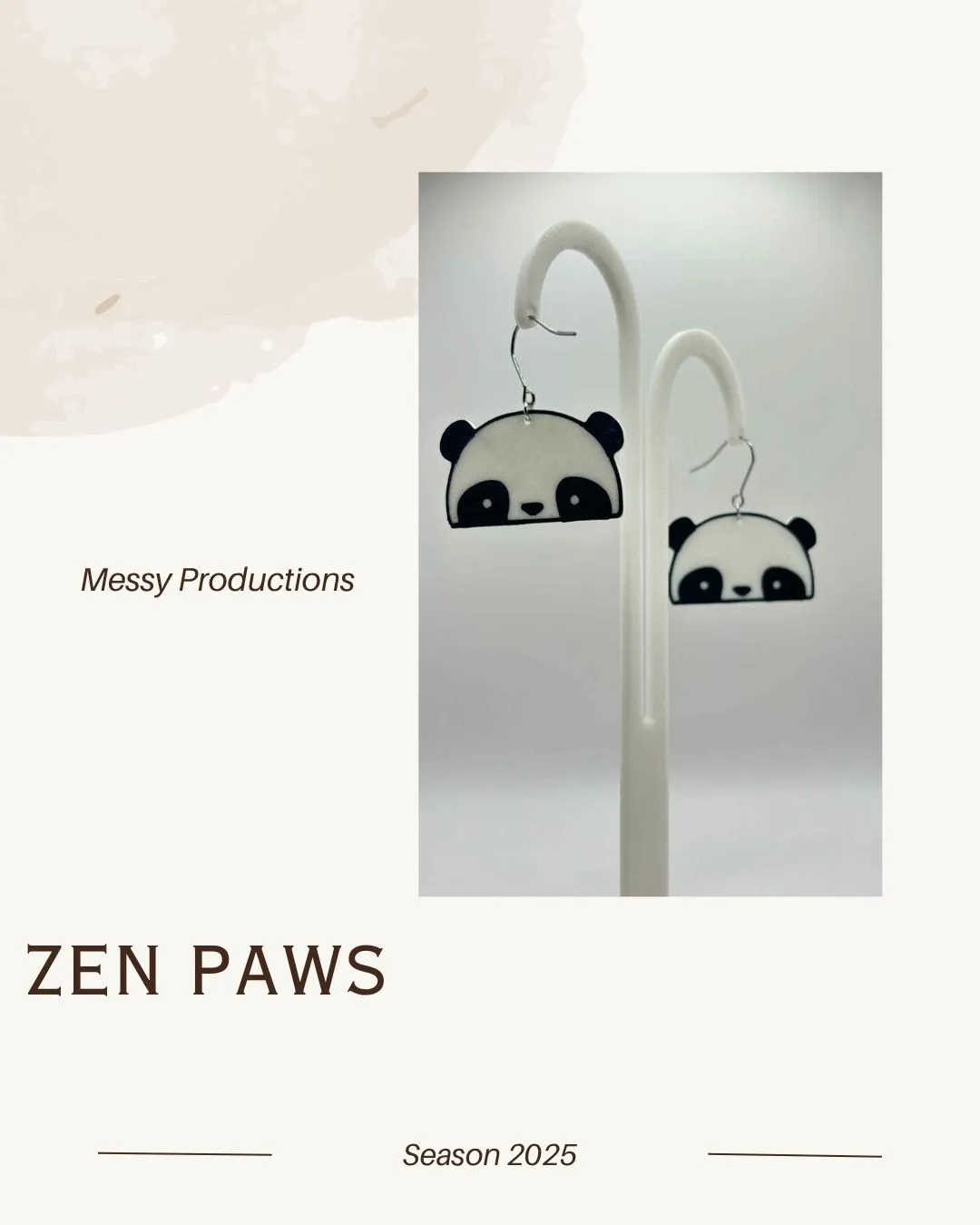 Panda Earrings view 4