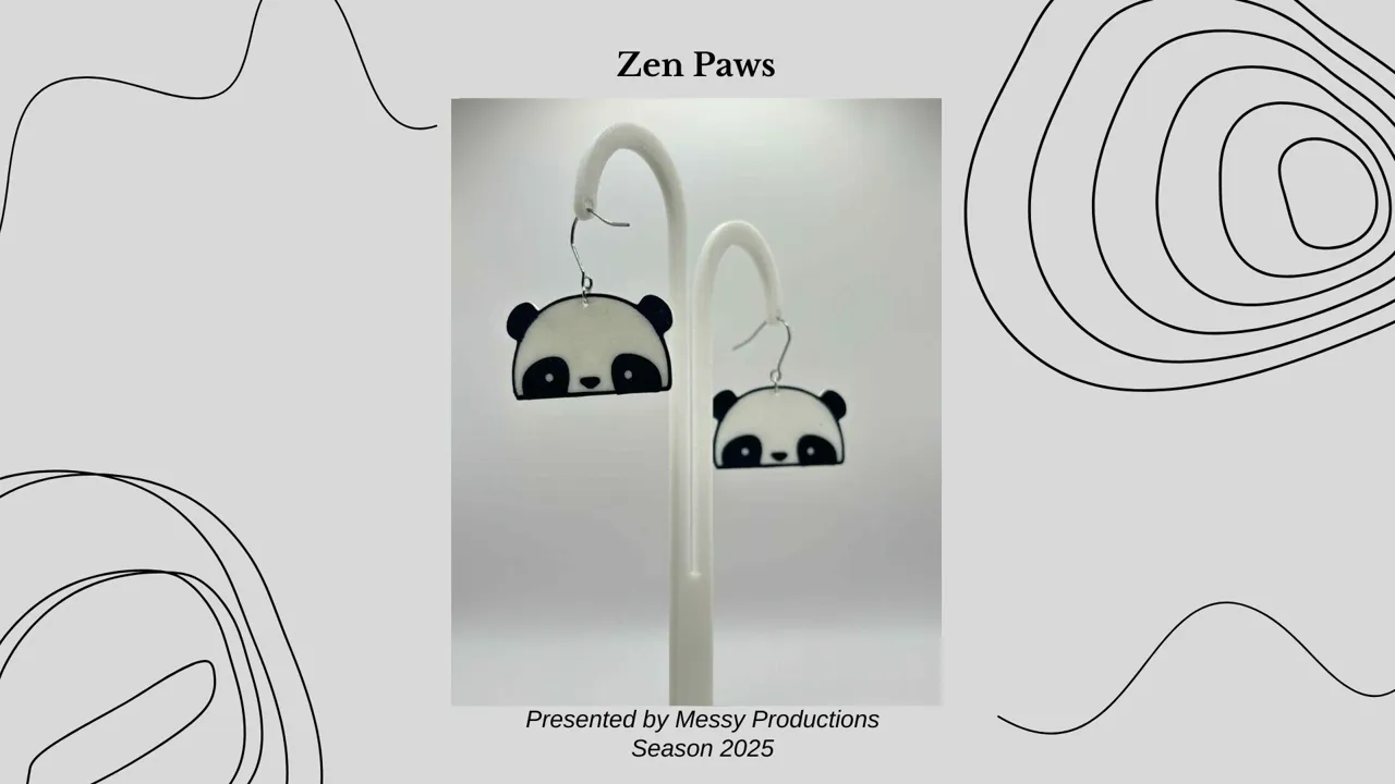 Panda Earrings view 2