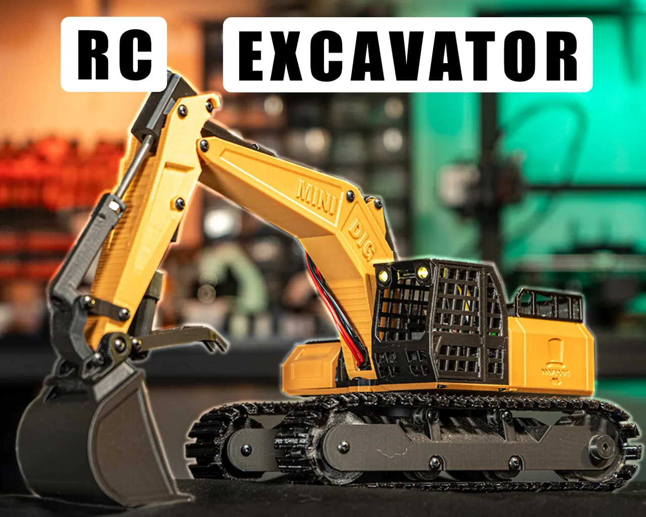 3D Printed RC Excavator view 2