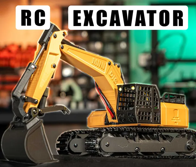 3D Printed RC Excavator