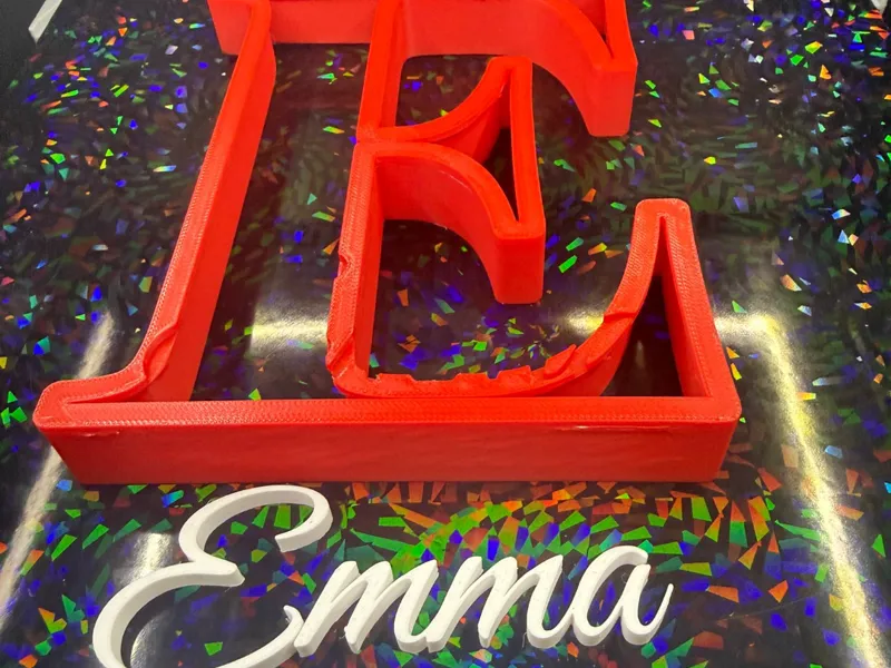 Lettera 3D Personalizzata con Nome Incastro no ams