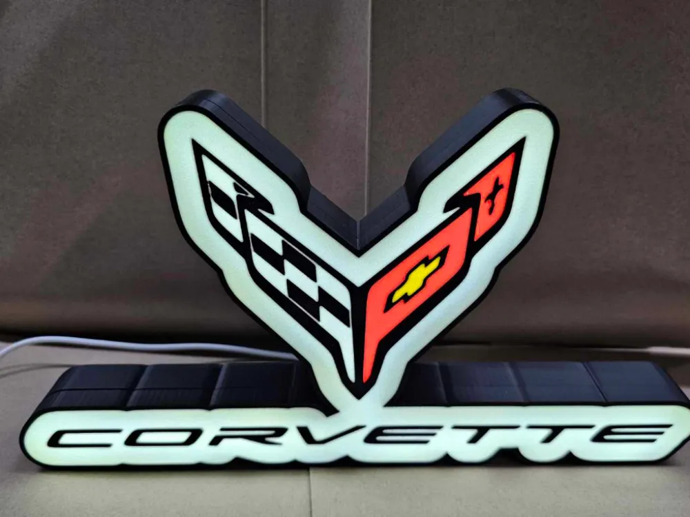 Corvette C8 Lightbox - Free 3D Print Model - MakerWorld