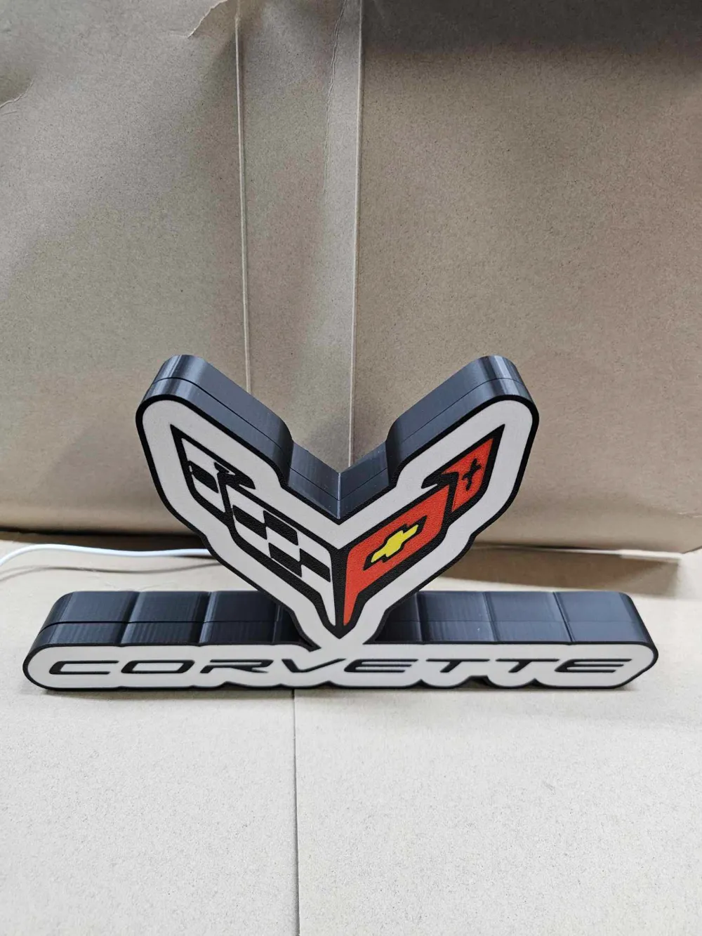 Corvette C8 Lightbox - Free 3D Print Model - MakerWorld