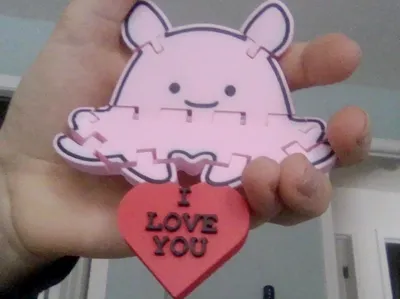 cute flexible Valentines Day flapjack octopus