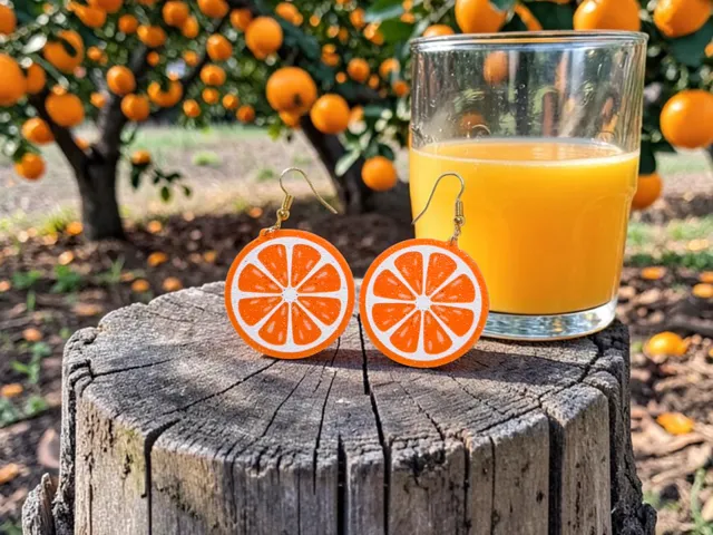 Orange earrings