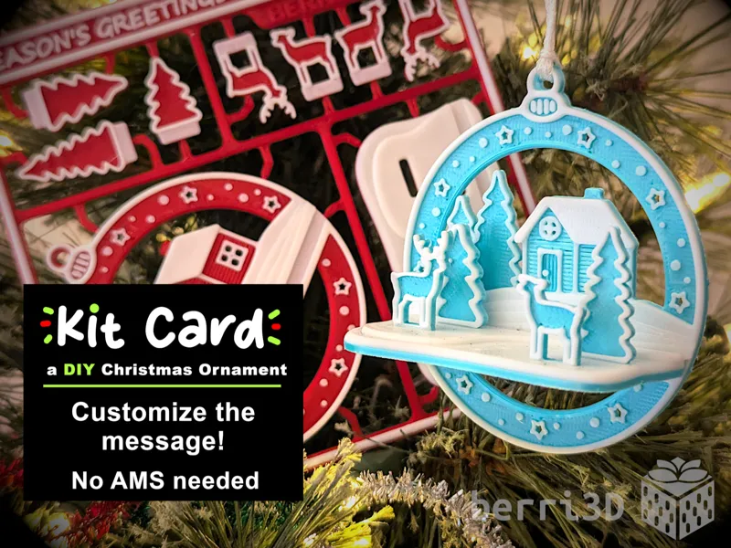 Christmas Ornament Kit Card - NO AMS