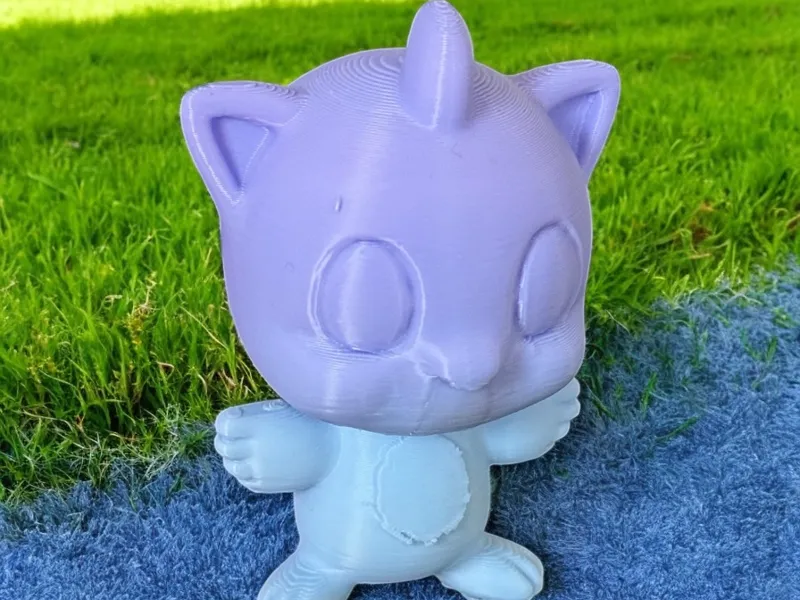 Happy Cat Creature with Horn
